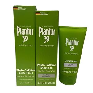 Plantur 39, 3-Step System for Fine Brittle Hair Bundle Phyto-Caffeine Formula